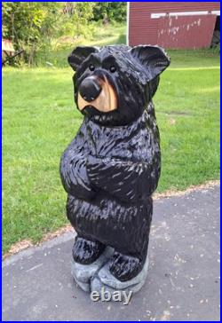 Original Chainsaw Carved 38 BIG BLACK BEAR Wood Carving Art Sculpture Original Chainsaw Carved 38 BIG BLACK BEAR Wood Carving Art Sculpture