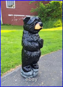 Original Chainsaw Carved 38 BIG BLACK BEAR Wood Carving Art Sculpture Original Chainsaw Carved 38 BIG BLACK BEAR Wood Carving Art Sculpture