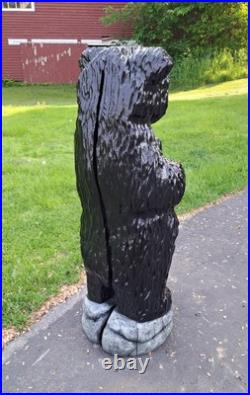 Original Chainsaw Carved 38 BIG BLACK BEAR Wood Carving Art Sculpture Original Chainsaw Carved 38 BIG BLACK BEAR Wood Carving Art Sculpture