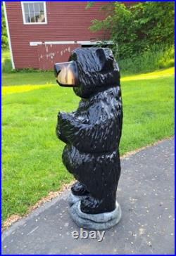 Original Chainsaw Carved 38 BIG BLACK BEAR Wood Carving Art Sculpture Original Chainsaw Carved 38 BIG BLACK BEAR Wood Carving Art Sculpture