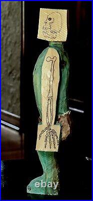 Original, Signed Wood Carved Sculpture by Artist Chris Olson in 2000