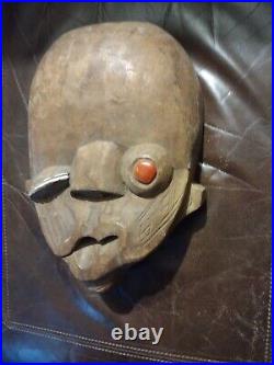 Original Vintage Abstractcarved Wood Maskone Of A Kind