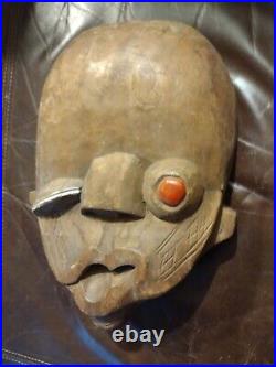 Original Vintage Abstractcarved Wood Maskone Of A Kind