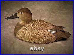 Original wood carving of a hen Canvasback