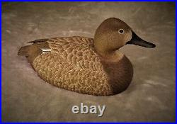 Original wood carving of a hen Canvasback