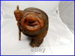 Otto Sveen Carved Wood Troll Sculpture Norway Polychrome 1960s