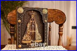 Our Lady Of Aparecida Wooden Carved Christian Icon Religious Gift For Mom