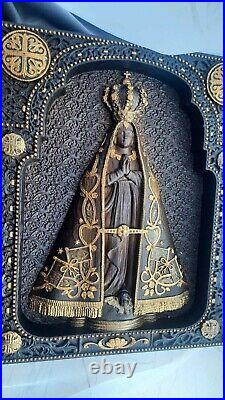 Our Lady Of Aparecida Wooden Carved Christian Icon Religious Gift For Mom