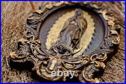 Our Lady Of Guadalupe Wood Carved Christian Icon Religious Wall Hanging