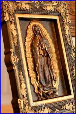 Our Lady Of Guadalupe Wood Wall Modern Christian Art Housewarning Gift