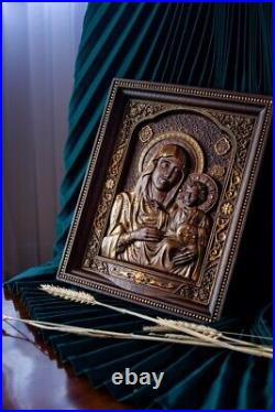 Our Lady of Jerusalem Virgin Mary religious gift housewarming gifts Wood carving