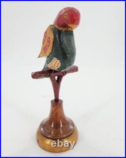 P. D. HOCH Carved Painted Perched Bird PA Dutch Folk Art 2007 Cumberland Prim