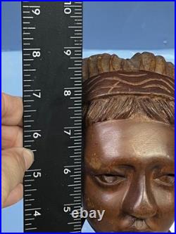 PAUL WEIR African Art & Wood Carving Sculpture Statue Art Girl Lady Hair