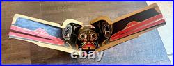 Pair of Large hand-carved wooden mask Pacific, Northwest inspired