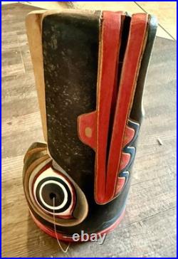 Pair of Large hand-carved wooden mask Pacific, Northwest inspired