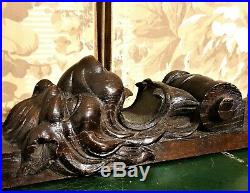 Pair roaring lion carving corbel bracket Antique french architectural salvage