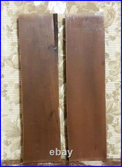 Pair scroll leaves higly wood carving panel Antique french architectural salvage