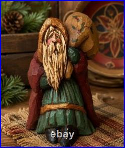 Patricia Cobb Folk Art Hand Carved Santa Signed & Stamped 1997 Nicholas 60/200
