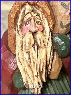 Patricia Cobb Folk Art Hand Carved Santa Signed & Stamped 1997 Nicholas 60/200