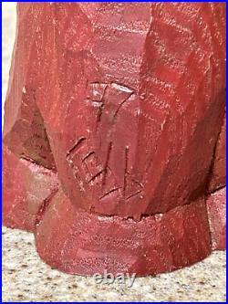 Patricia Cobb Folk Art Hand Carved Santa Signed & Stamped 1997 Nicholas 60/200