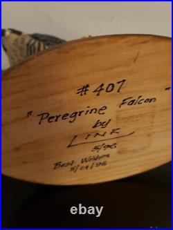 Peregrine Falcon by Link. Beautiful Hand Carved & Painted Sculpture Peregrine Falcon by Link. Beautiful Hand Carved & Painted Sculpture