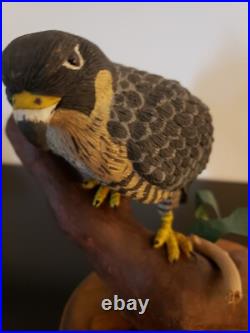 Peregrine Falcon by Link. Beautiful Hand Carved & Painted Sculpture Peregrine Falcon by Link. Beautiful Hand Carved & Painted Sculpture