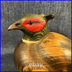 Pheasant Big Sky Carvers Kissy Durham #1731 Hand carved Painted wood 1999