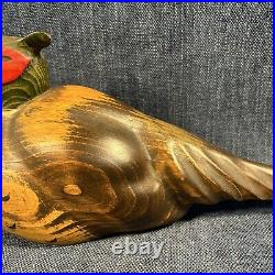 Pheasant Big Sky Carvers Kissy Durham #1731 Hand carved Painted wood 1999