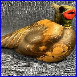 Pheasant Big Sky Carvers Kissy Durham #1731 Hand carved Painted wood 1999