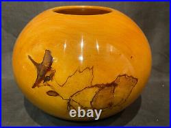 Philip Moulthrop Signed Palo Verde Turned Burl Wooden Bowl Sculpture 425-110