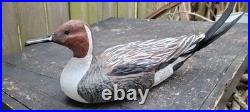 Pintail Duck Decoy Wooden Hand Carved by Adam Plitt of iCarve Signed by Artist