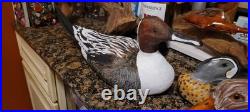 Pintail Duck Decoy Wooden Hand Carved by Adam Plitt of iCarve Signed by Artist