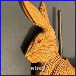 Portland Oregon Tom Guyot Hand Carved Basswood Carousel Dentzel Rabbit 12 1986