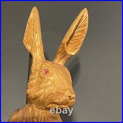 Portland Oregon Tom Guyot Hand Carved Basswood Carousel Dentzel Rabbit 12 1986