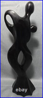 Postmodern Dancing Couple Ironwood Solid Wood Sculpture 18 Tall Thailand Great Postmodern Dancing Couple Ironwood Solid Wood Sculpture 18 Tall Thailand Great