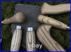 Premium Hand-Forged Wood Carving Tool Set 7-Piece Set with Leather Roll