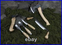 Premium Hand-Forged Wood Carving Tool Set 7-Piece Set with Leather Roll