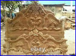 Premium Quality Carving Solid Teak Bed Custom-Made, One-of-A-Kind