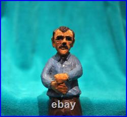 Puerto Rico Art vintage wood carving talla madera Familia Jibara -Neftale Negron