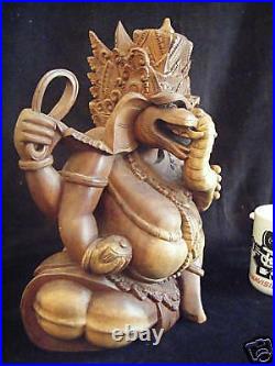 Quintessential Balinese Solid Wood Carving Ganesha 12