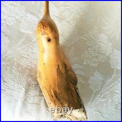 RARE SANDPIPER BIRD? Fine Art Wooden Bird Sculpture? Signed Glenn Dobrusky