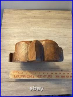 RARE! Wood Art Abstract Organic Sculpture Hand-Carved MCM Architectural Piece