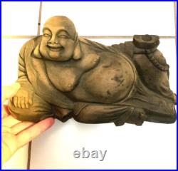 RECLINING BUDDAH Hand Carved Solid Wood Statue 12-EXCELLENT DETAIL- GREAT RECLINING BUDDAH Hand Carved Solid Wood Statue 12-EXCELLENT DETAIL- GREAT