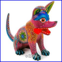 RED DOG Oaxacan Alebrije Wood Carving Mexican Art Animal Sculpture Painting