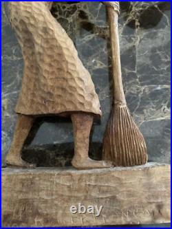 ROGER FRANCOISE RARE HAITIAN WOOD Hand CARVED SCULPTURE Original Signed ROGER FRANCOISE RARE HAITIAN WOOD Hand CARVED SCULPTURE Original Signed