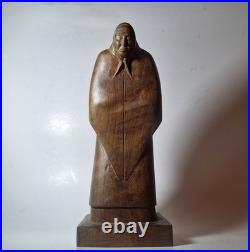 Rafael Alberti (1902-1999) Spain, Original Signed Wood Carving Woman Sculpture