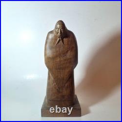 Rafael Alberti (1902-1999) Spain, Original Signed Wood Carving Woman Sculpture