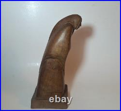 Rafael Alberti (1902-1999) Spain, Original Signed Wood Carving Woman Sculpture