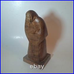 Rafael Alberti (1902-1999) Spain, Original Signed Wood Carving Woman Sculpture