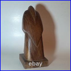 Rafael Alberti (1902-1999) Spain, Original Signed Wood Carving Woman Sculpture